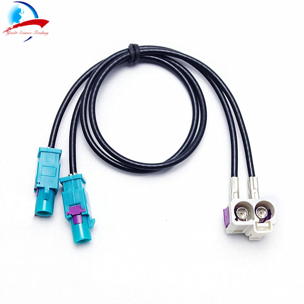 

2 Female To 2 Male FAKRA II Radio Antenna Adapter For VW Jetta/Golf MK5/MK6/Passat B6/B7/Tiguan RNS510(MFD3)/RCD510/310