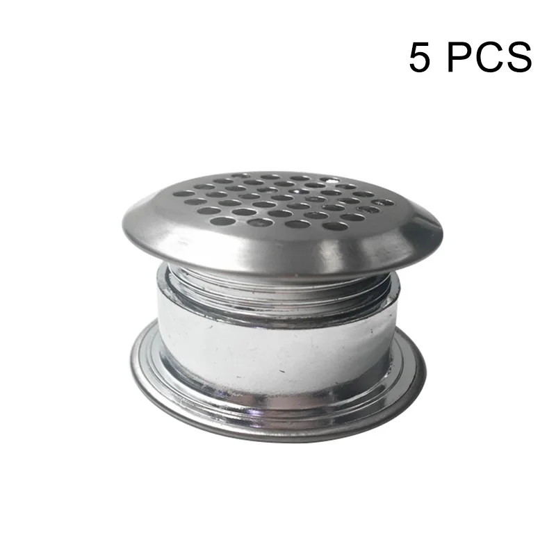 Новые вентиляционные отверстия из нержавеющей стали с круглым вентиляционным отверстием для кухонного шкафа ванной комнаты SF66 - Цвет: bevel  5pcs