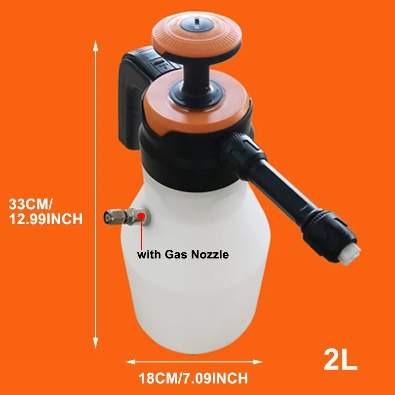2L Foam Sprayer Pressure Pump Car Wash Watering Can Foam Nozzle For Home Window Cleaning Tools - Цвет: 2L with Gas Nozzle