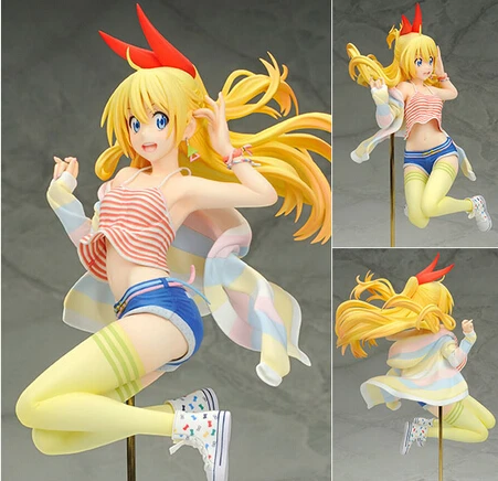

New arrival Anime Nisekoi Kirisaki Chitoge 1/8 Scale PVC Pre-painted Figure Collectible Model Toy 23cm Retail Box best gift