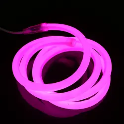 360 градусов LED neon light 220 В SMD2835 120 светодиодов/м гибкий два провода Газа Neon Light 1 м 5 м 20 м 50 м Крытый Открытый Glow веревка