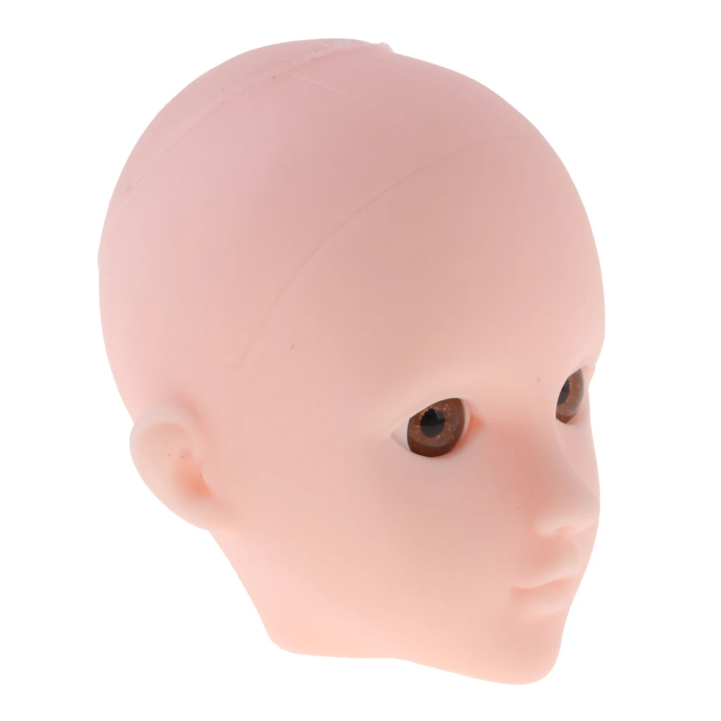 Beautiful Female Brown Eyes No Makeup Head for 1/6 BJD OB Doll DIY Making Body Parts Doll Head Accessories