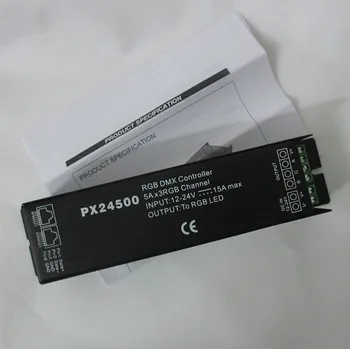 

DC 12V-24V PX24500 DMX512/1990 Controller 3 CH for RGB LED Bulb Light Lamp