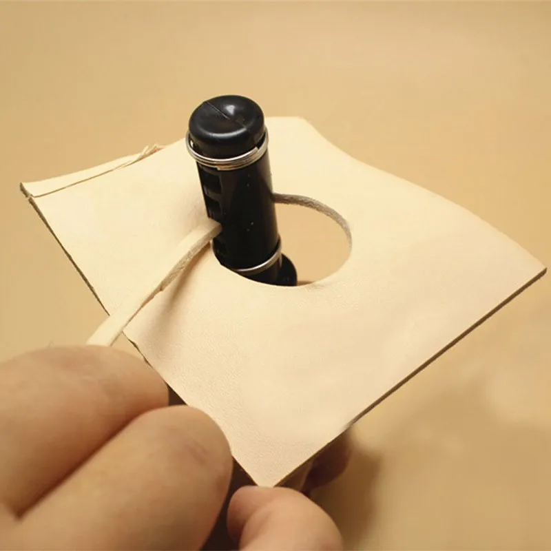 

Useful Rotary Covered Wire Cutter Homemade DIY Leather Rope Knife Craft Tools with 3pcs Blades