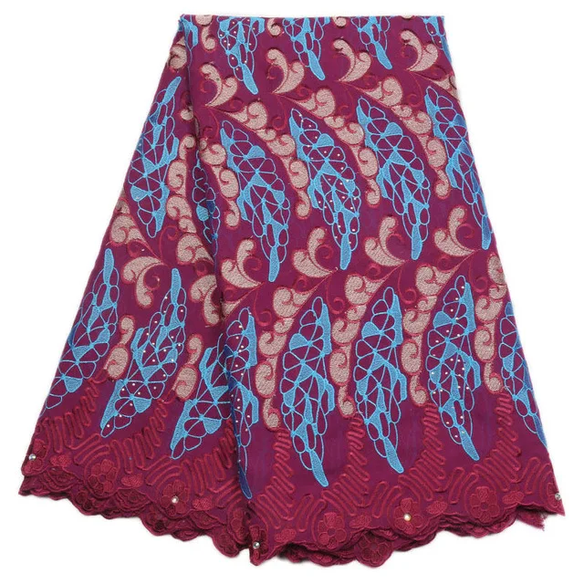 

Nigerian Lace fabrics New selling African Swiss Voile Lace High Quality 100% Cotton Teal Voile Lace in Switzerland For Wedding