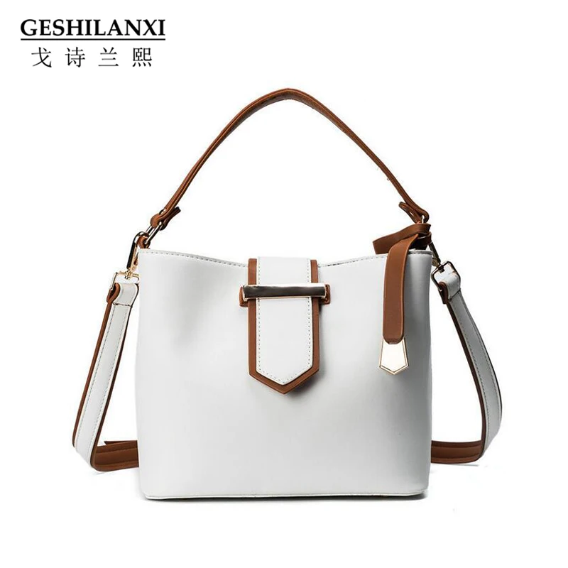 GESHILANXI 2017 New Shoulder Bag Cross body PU Leather Designer Brands Luxury Female Bucket bags Top-handle Women Handbag | Багаж и сумки