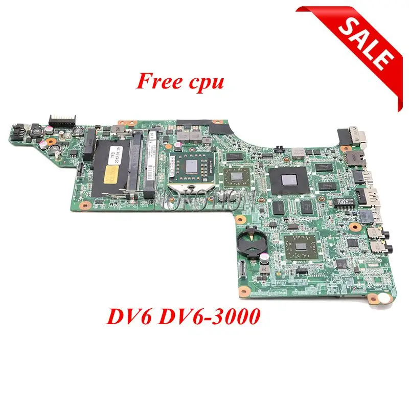 NOKOTION Материнская плата ноутбука для hp DV6 DV6-3000 серии 603939-001 HD 5650 DDR3 Материнская плата daolx8mb6d1 DDR3 Бесплатный процессор