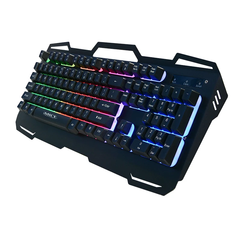 

AK-400 USB Wired Gaming Keyboard 7 Colors LED Backlit Esport Mechanical Feel Keyboard for Overwatch Desktop Laptop Teclado Gamer