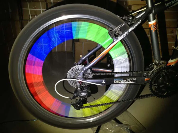 12 шт. велосипедный горный велосипед для обода колеса крепление клип Предупреждение световая полоса отражатель светоотражающий открытый 75 мм
