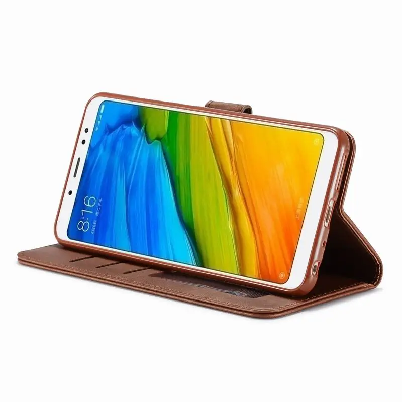 Чехлы для Xiaomi Redmi Note 5 Pro чехол роскошный Магнитный Флип винтажный кошелек кожаные
