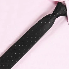 Повседневный мужской черный галстук в точку классический узкий галстук жениха деловой узкий галстук для свадебной вечеринки SK271