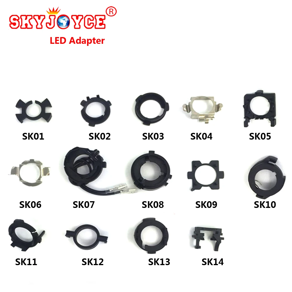 1PC white H1 H7 led headlight bulbs led lamp holder adapter socket connector S2 C6 led motorcycles car H7 headlight accessories