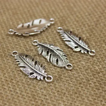 

Free Shopping Single color Metal Alloy Small leaf Charms(30pieces/lot) 14*34mm