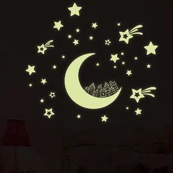 

Creative Wall Sticker Fluorescent Little Stars Luminous Stickers Light Children Room Decoration Paper Stationery Sticker