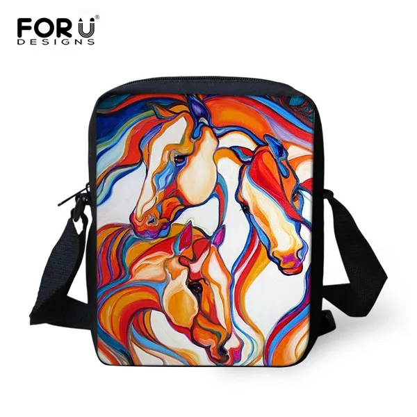 Forudesigns бренд Для женщин сумка Mochila 3D лошадь животных Женские путешествия малых Креста тела Сумки для Обувь для девочек Обувь для мальчиков женственный - Цвет: 5407E