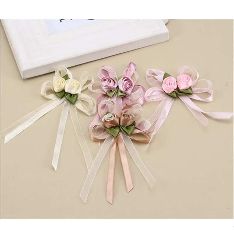 $ 10 pcs DIY ribbon flower for sock decoration flower and garment wedding decoration accessory ribon flower