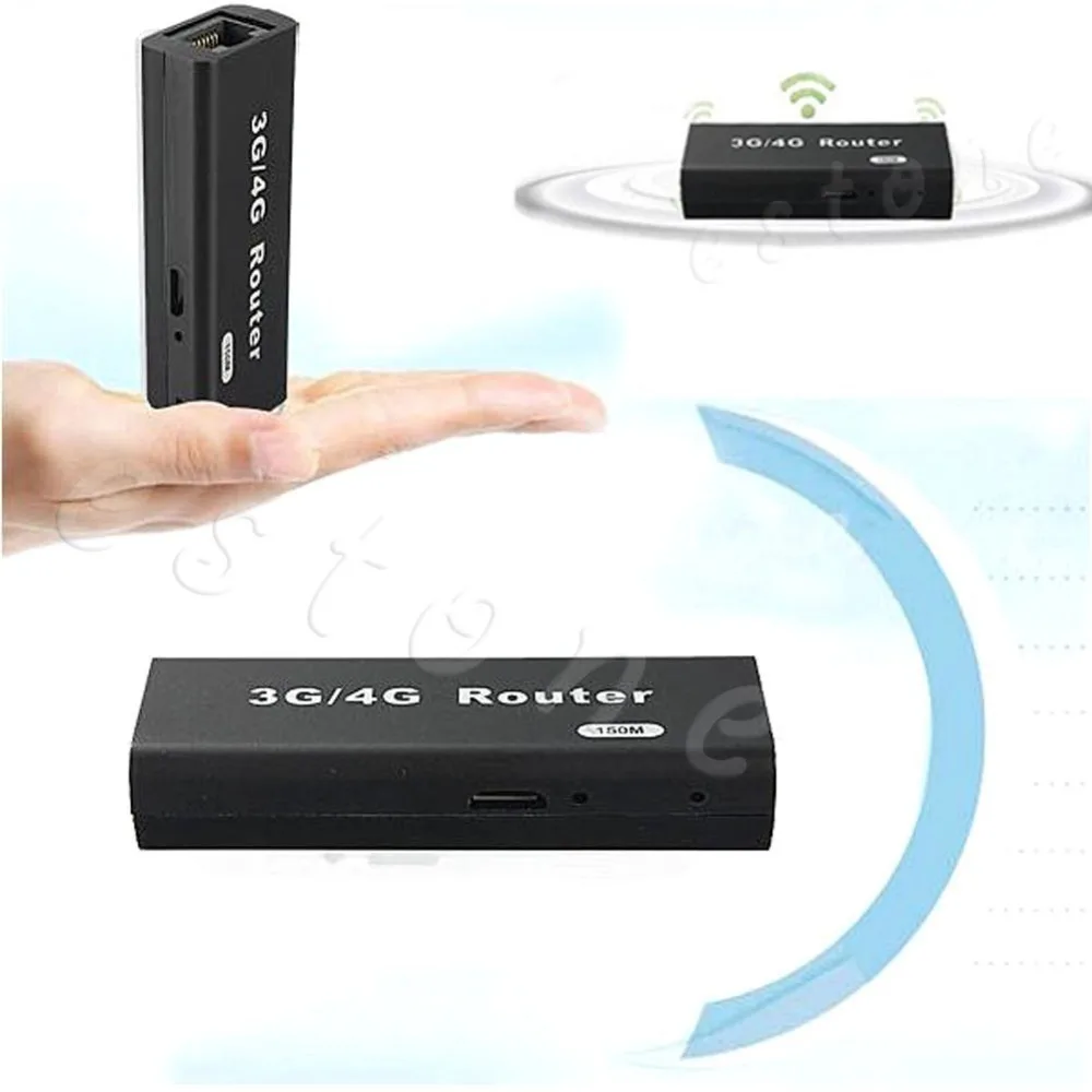 

HOT Mini Portable 3G/4G Wireless-N USB WiFi Hotspot Router AP 150Mbps Wlan Lan RJ45