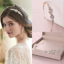 Бриллианты для волос Свадебная повязка на голову серебро/золото аксессуары для свадебных головок Хрустальные Вечерние повязки на голову