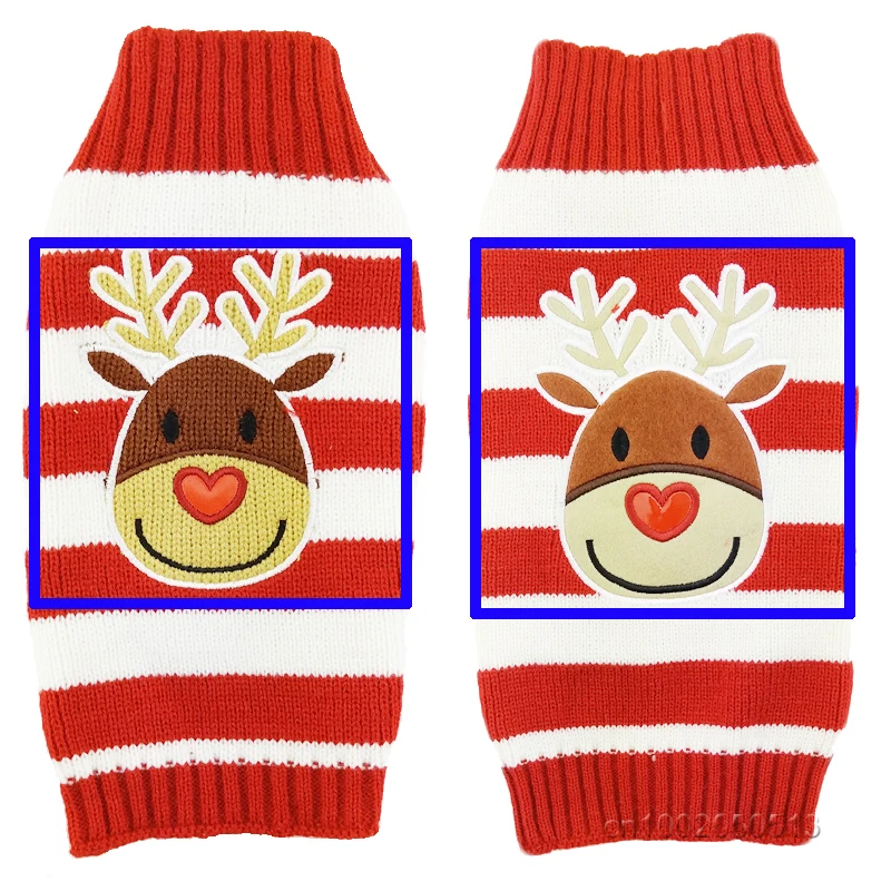 Рождественская Одежда для собак, свитер с оленем для маленьких собак, рождественское теплое пальто для щенков, трикотажный пуловер для чихуахуа, лось, костюмы