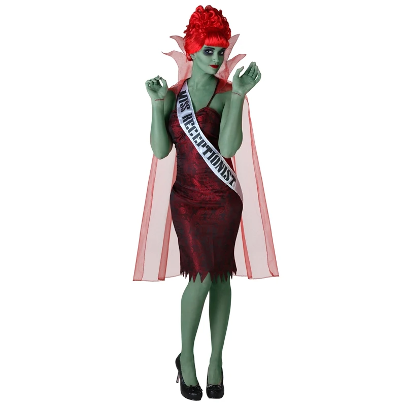 Spooky And Cute Miss Dead reception костюм для Хэллоуина женское самое Сверкающее платье Ghoul