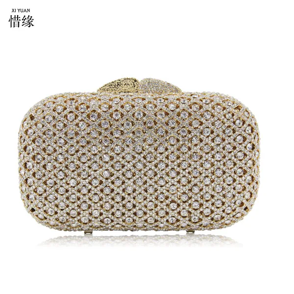 

XIYUAN BRAND pearl Beaded Evening day Clutches Wedding Party Dinner Purses Chain Shoulder Bag birthday gift for girlfriend gold