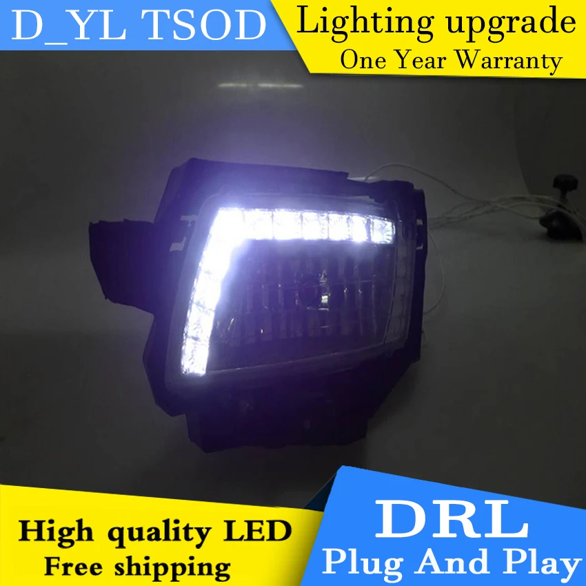 Car styling For Toyota INNOVA 2013 2014 LED DRL led fog lamps daytime