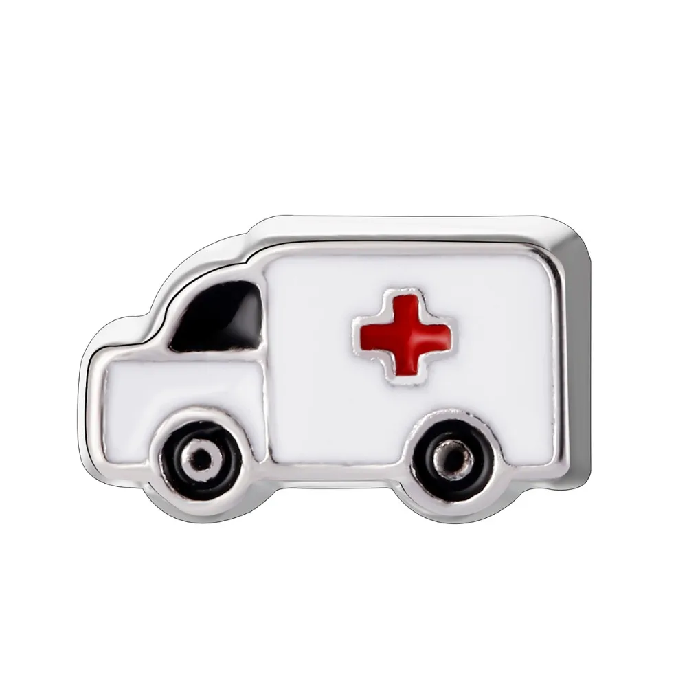 

10pcs Mesinya Hospital Ambulance floating charms for glass locket