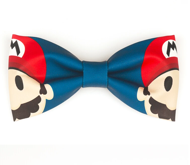 

Fashion Men's Creative Bow Tie, Super Mario Image Print , Personal Unqiue Gift for Wedding Party Dress