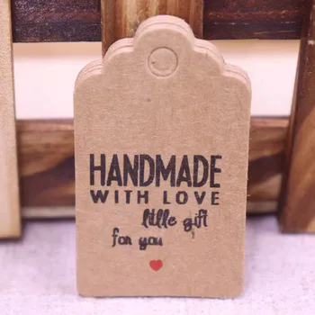 

100 pcs 5x3 Paper Tags Kraft Paper Tag Head Label Festival Note DIY Blank Price Tag Birthday Wedding Party Paper Cards Gift Tag