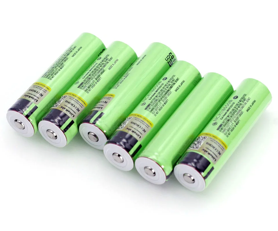 6 шт. Liitokala Оригинальный NCR18650B 3 7 v 3400 mAh 18650 литиевая аккумуляторная батарея +
