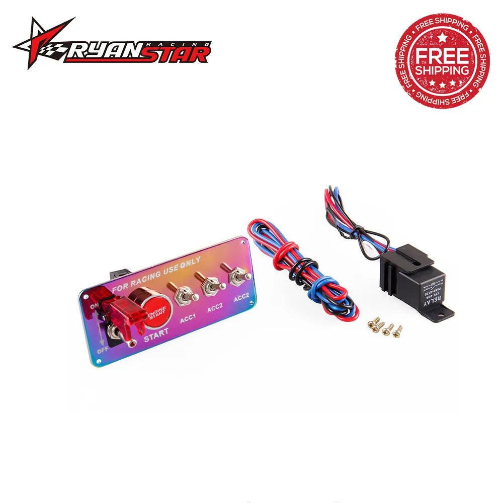 FREE SHIPPING RYANSTAR Neo chrome 12V car switch panel drag drift