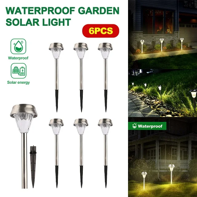 10 in 1 Solar LED 5m Outdoor Garden Pathway In-Ground Waterproof Lawn Lights