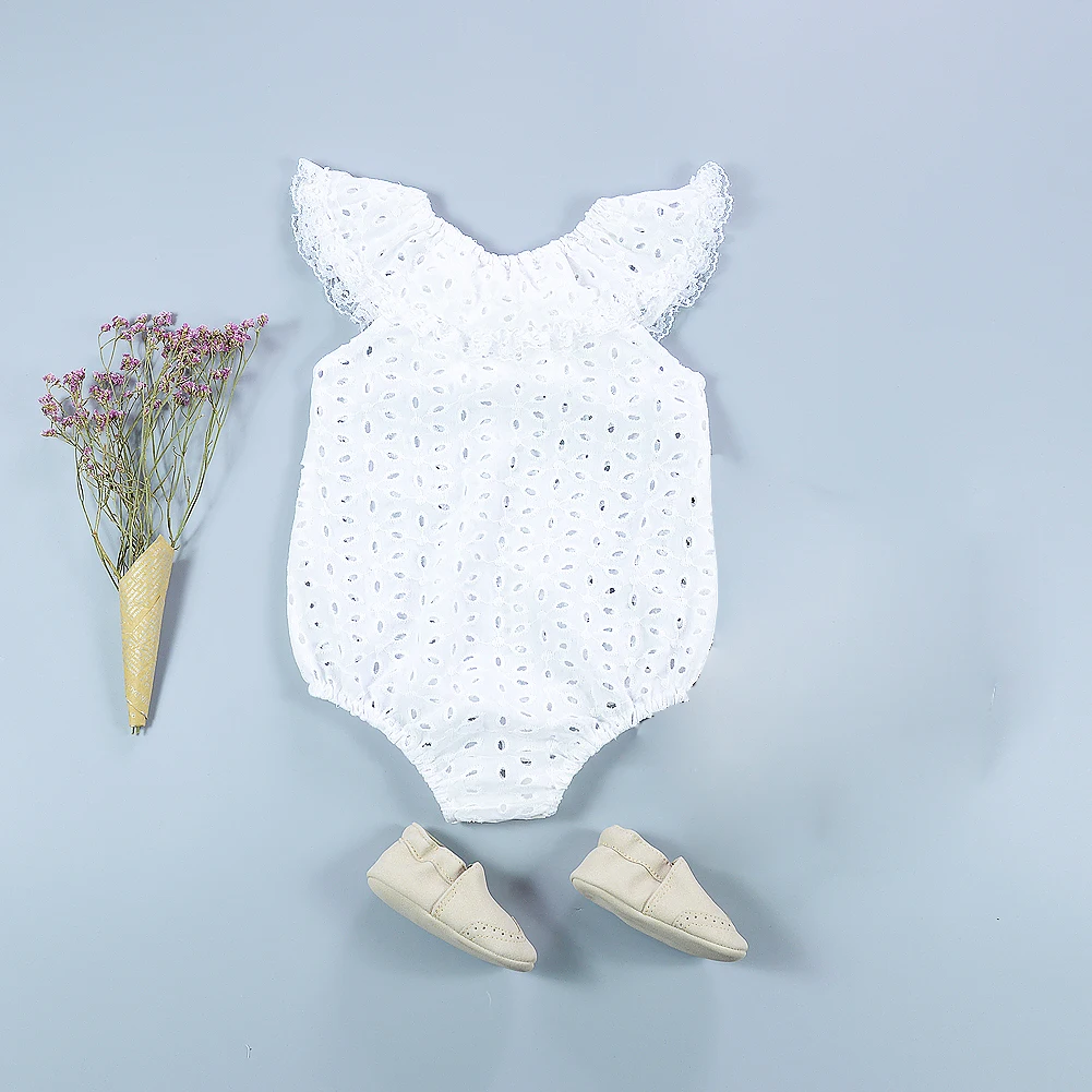 Фотографирования новорожденных с изображением белой кружевной детские комбинезоны летние Одежда для новорожденных девочек Дети комбинезон купальник комплект одежды комбинезоны