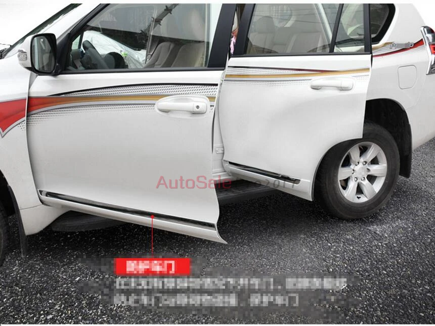 Защита боковая дверь защита корпуса литье полоски Накладка для Toyota Land Cruiser Prado FJ150