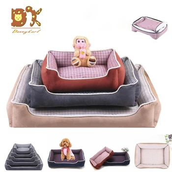 

Plus Size Small Large Dog Basket Plaid Pet Cat Dog Bed House Detachable Mat Cushion Lounger Sofas Puppy Labrador Husky Animals