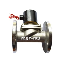 AC220V DN40 нержавеющая сталь нормально закрытый фланцевый электромагнитный клапан