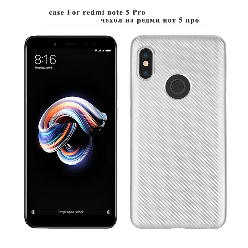 carbon fiber silicone case xiaomi redmi note 5 pro (10)
