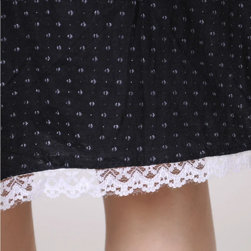 Women nightgowns female sleepshirt spring new summer 100% cotton lady nightdress mum lounge S M L XL black blue white