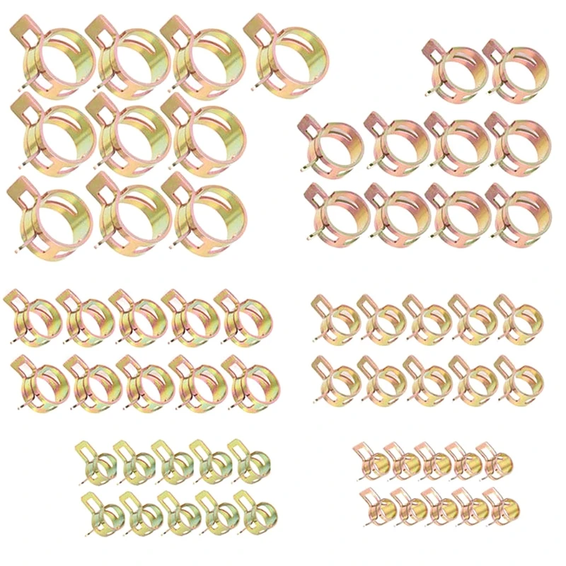 4mm~22mm Dia Fuel Line Hose Spring Clips Water Pipe Air Tube Clamps 10PCS