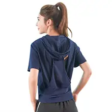 FE3164 свободные стильные толстовки, Женская рубашка для йоги, фитнеса, бега, топы для йоги, топы для тренировок, спортивные футболки, для тренировок в тренажерном зале