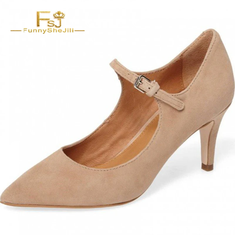 pointed toe mary jane heels
