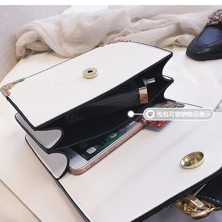 Женская квадратная сумка в стиле ретро, новинка, Высококачественная женская дизайнерская сумка из искусственной кожи, сумка через плечо на цепочке