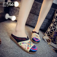 Mode hausschuhe schuhe frauen Chinesische stickerei freizeitschuhe Retro flip-flops sandalen oxford schuhe für frauen dias zapatillas