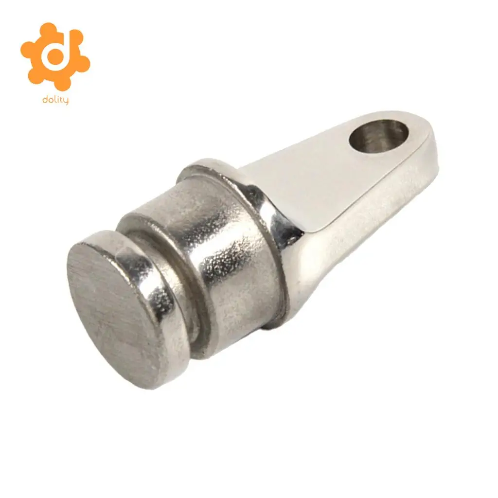 2Pcs 316 Stainless Steel Boat Bimini Top Inside Eye Rounded End 25mm 22mm