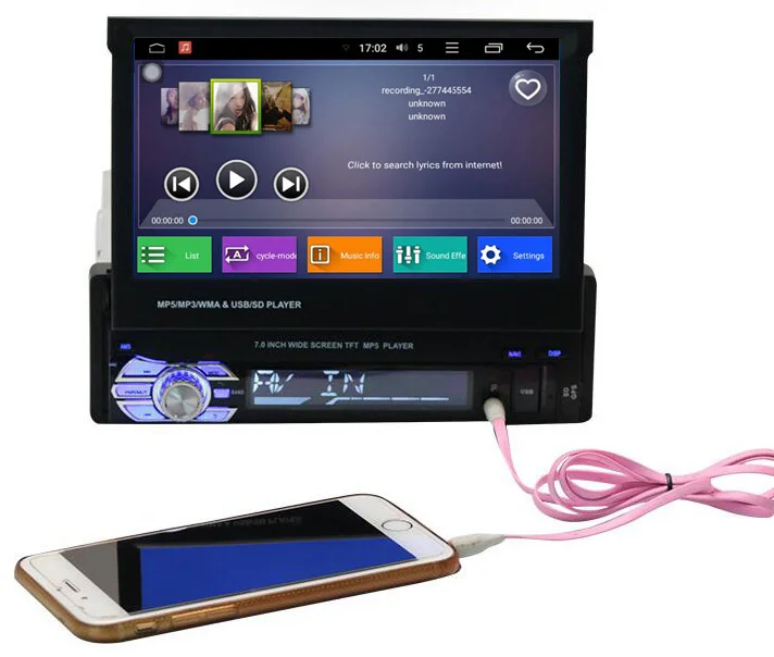 

Hot 1 Din Universal Car DVD Player 7inch Digital Touch Screen Auto Radio Bluetooth Screen CD DVD SD AM