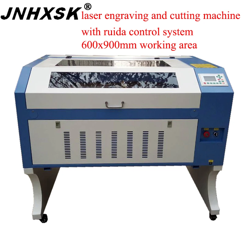  JNHXSK jinan 80W laser power laser engraving machine with Ruida control system 600x900mm computer n
