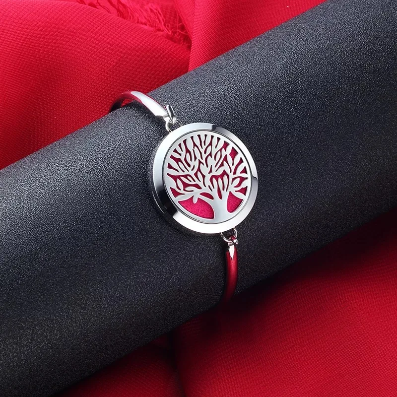 Женский браслет lucky tree locket винтажный ароматерапия с парфюмом|Браслеты-манжеты| |