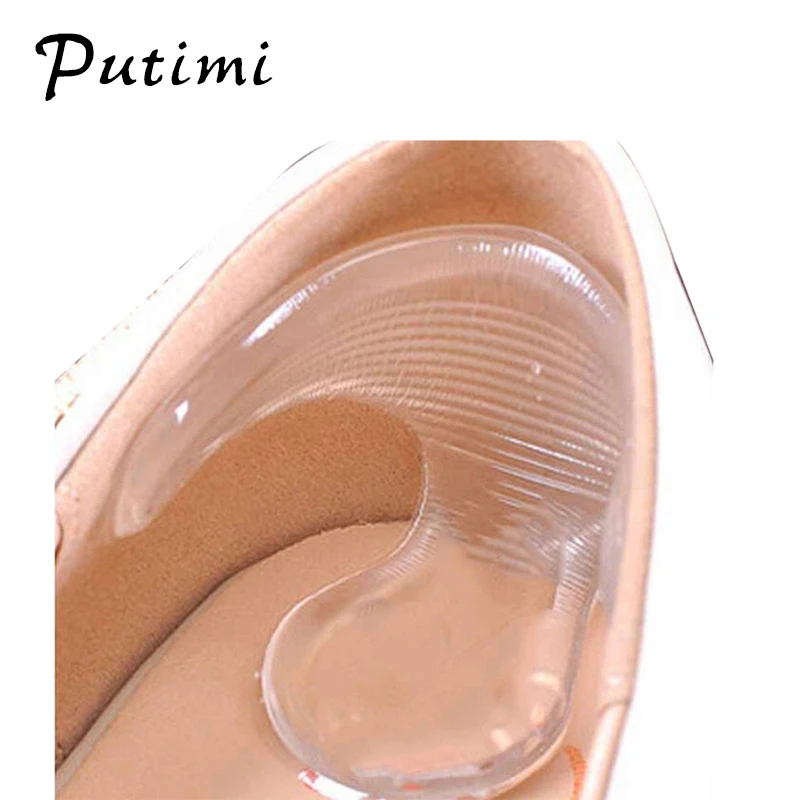 Putimi 2pcs Silicone Foot Pads Cushion Heel Insert Foot Patch Sticker
