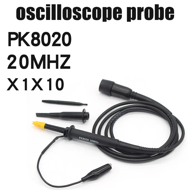 Комплект осциллографа DC-20MHz 100 МГц 150 МГц 200 МГц 250 МГц зажим для прицела тест осциллограф зонд Высокая точность область X1 X10 X100 - Цвет: PK8020