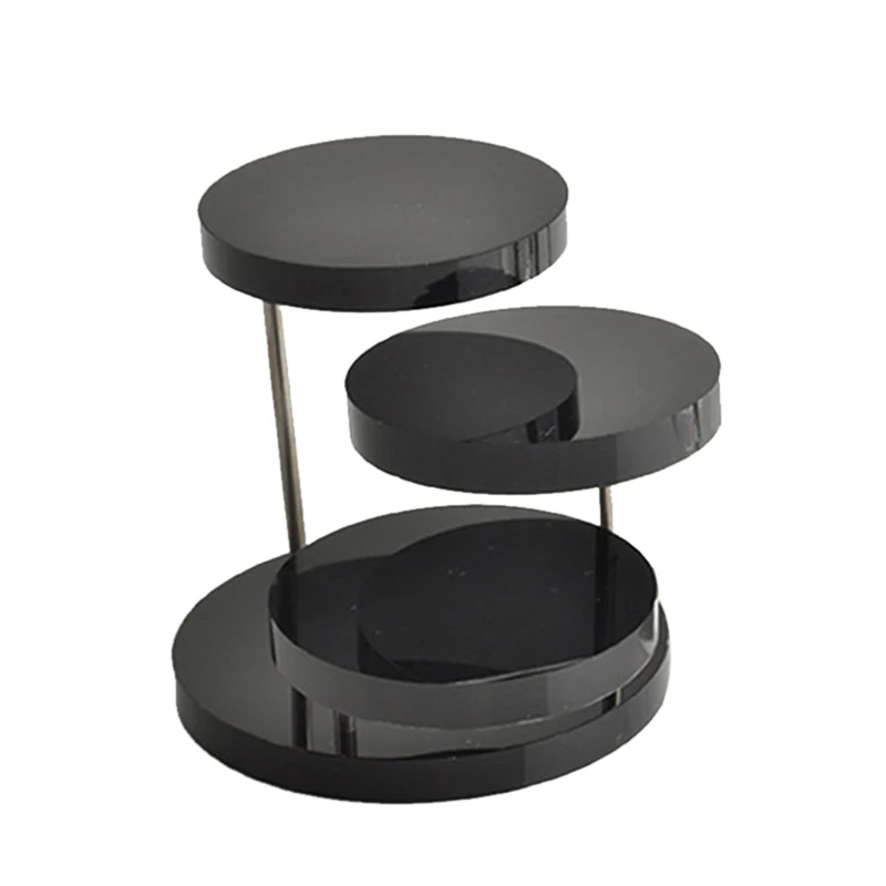 New Jewelry Organizer Jewelry Display Stand Clear 3 Tray Acrylic Earring Bracelet Necklace Display Stand Shelf KQS8